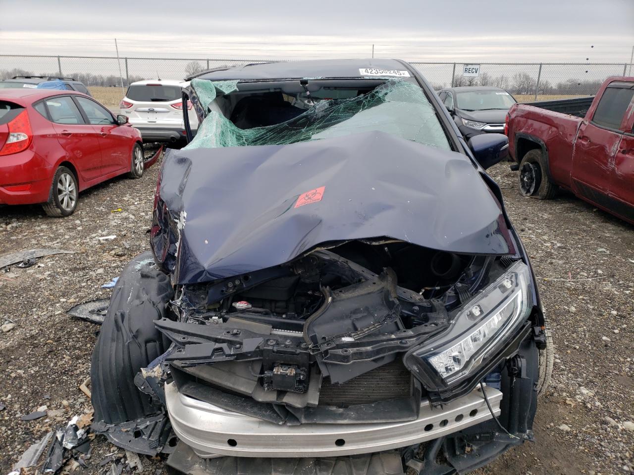 2022 Honda Odyssey VIN 5FNRL6H71NB035657 Copart auction photo, all over / side damage thumbnail 5