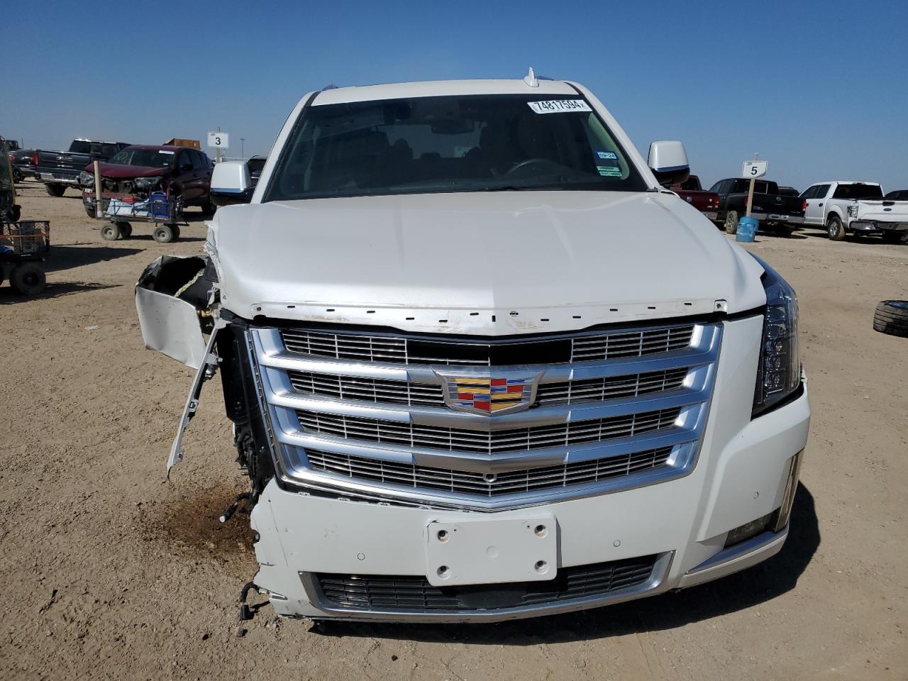 2019 Cadillac Escalade VIN 1GYS4CKJ8KR353700 Copart auction photo, front end damage thumbnail 5