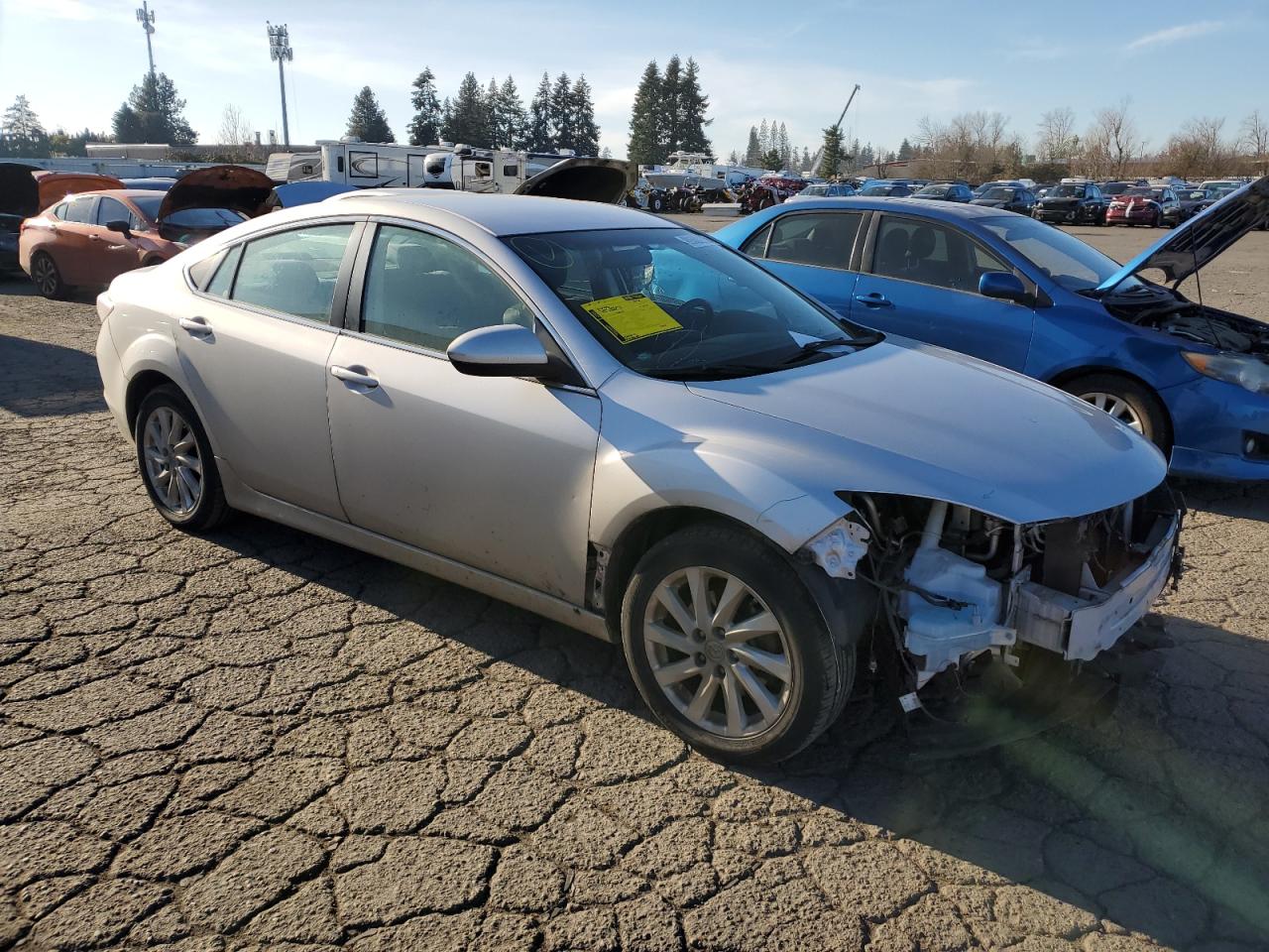 2012 Mazda 6 VIN 1YVHZ8DH1C5M34033 Copart auction photo, front end damage thumbnail 4