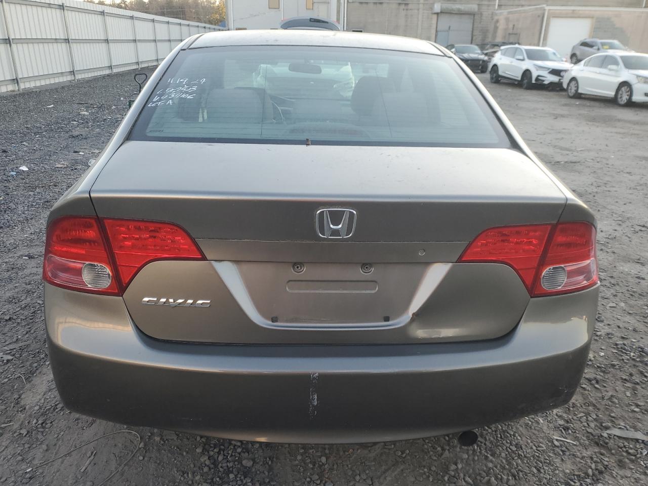 2008 Honda Civic VIN 1HGFA16538L034106 Copart auction photo, front end / rear end damage thumbnail 6