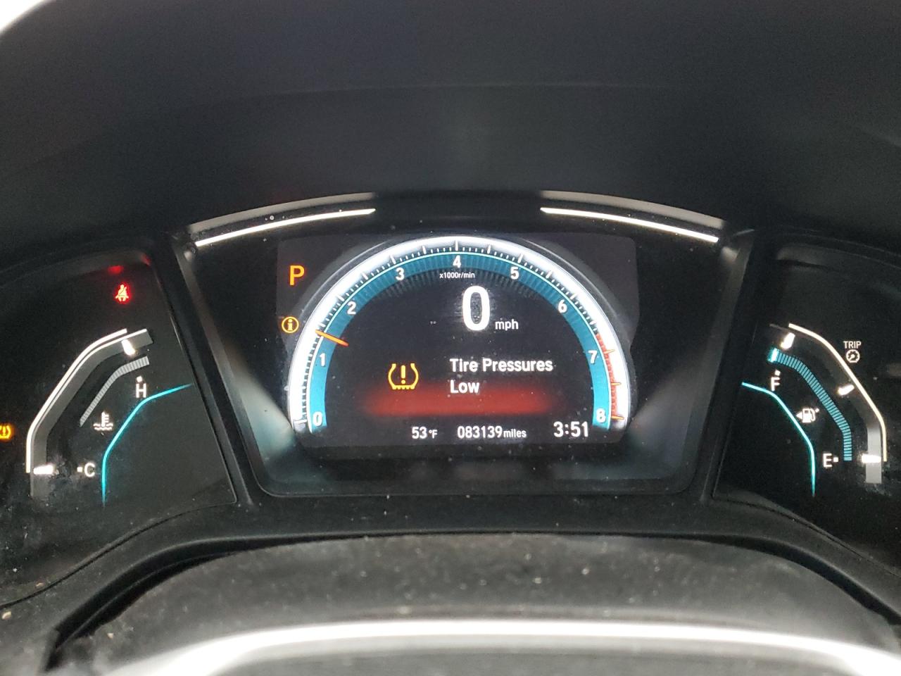 2019 Honda Civic VIN 19XFC2F63KE001341 Copart auction photo, rear end / front end damage thumbnail 9