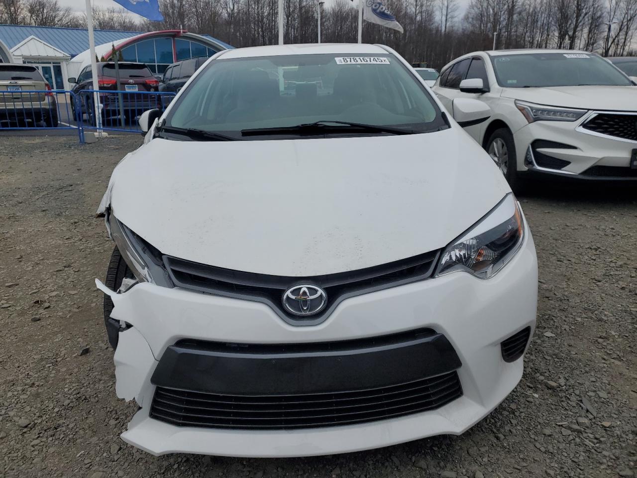 2016 Toyota Corolla VIN 2T1BURHE0GC661397 Copart auction photo, front end / minor dent/scratches damage thumbnail 5