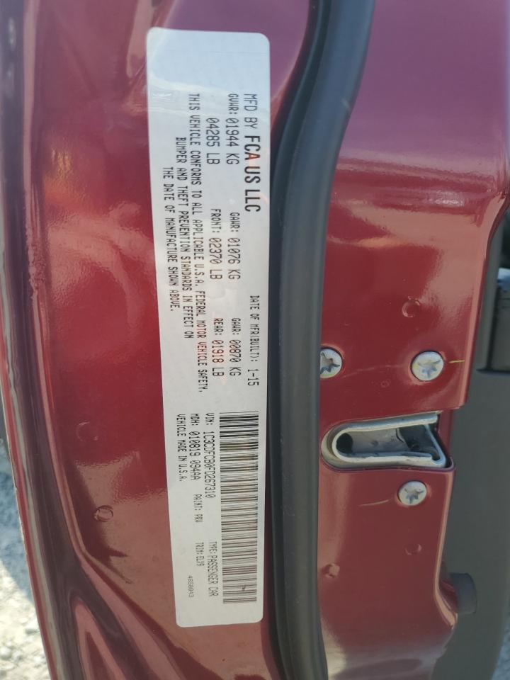 2015 Dodge Dart VIN 1C3CDFCB0FD267310 Copart auction photo, side / undercarriage damage thumbnail 12