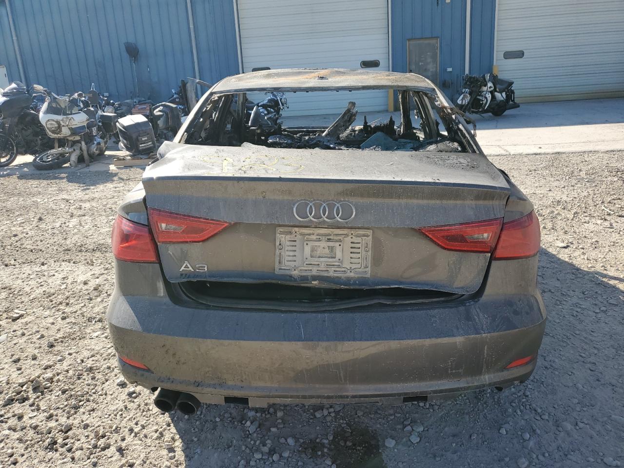 2015 Audi A3 VIN WAUACGFF0F1019440 Copart auction photo, burn / burn - engine damage thumbnail 6