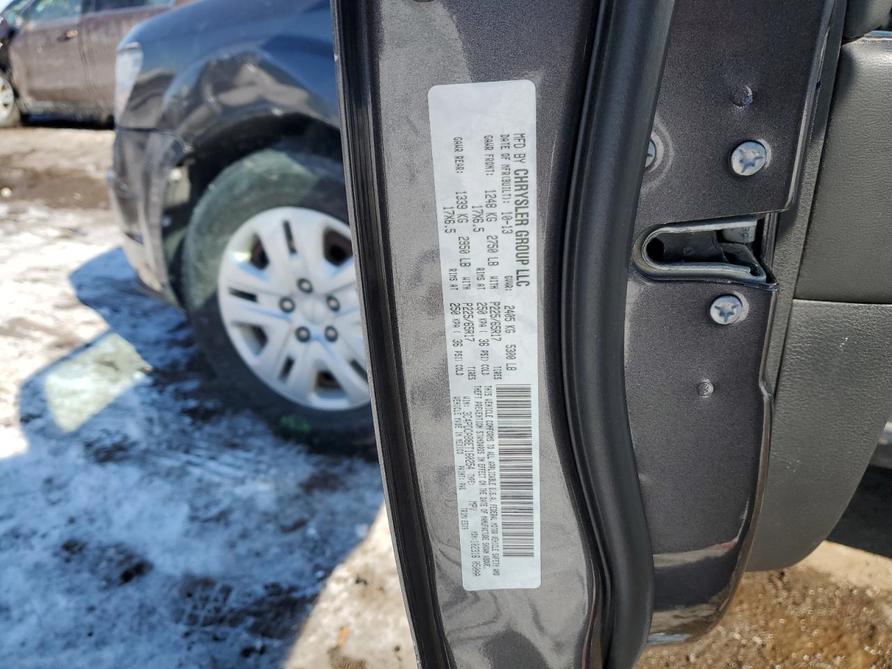 2014 Dodge Journey VIN 3C4PDCAB8ET160254 Copart auction photo, front end damage thumbnail 13