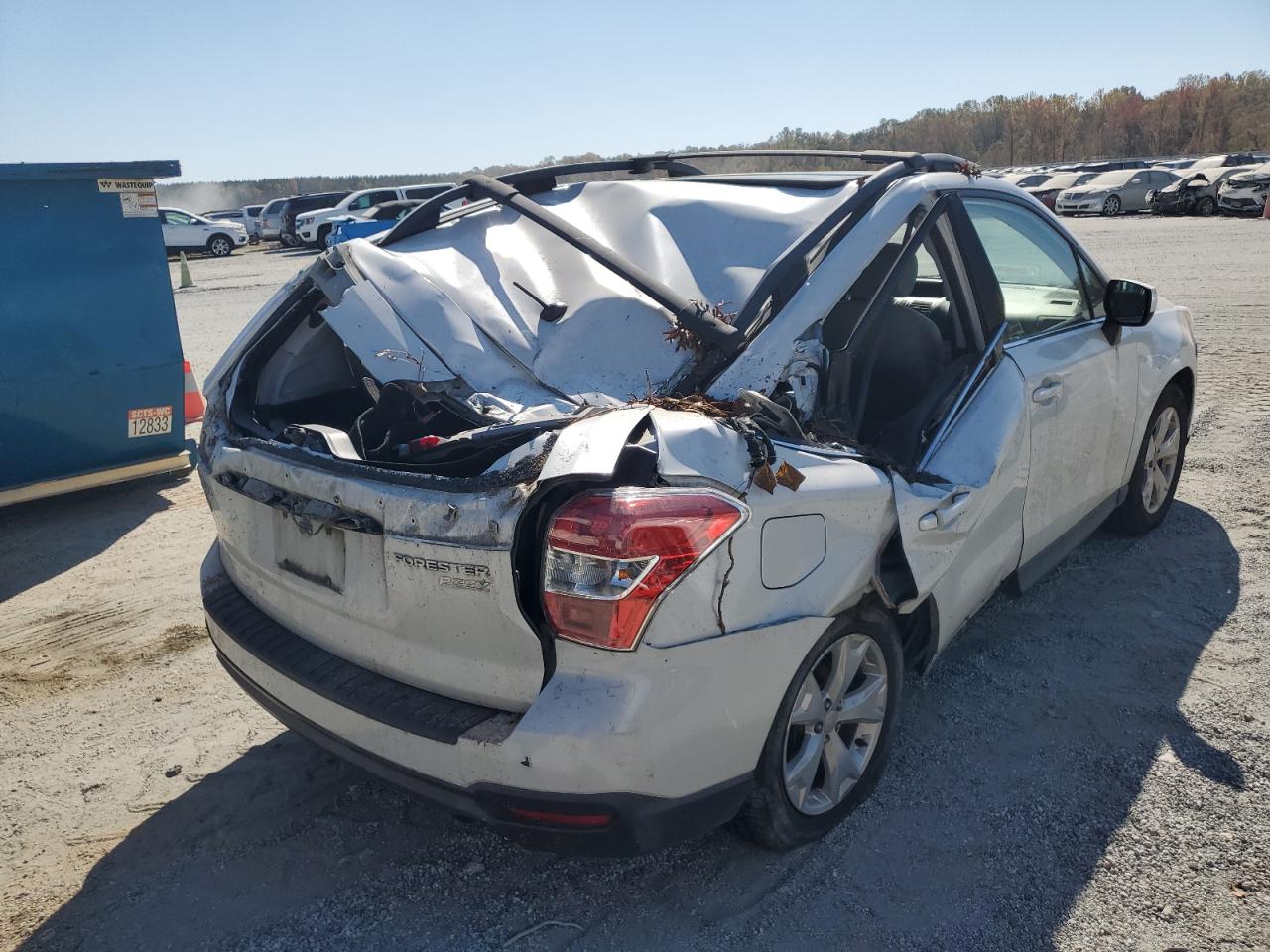 2014 Subaru Forester VIN JF2SJAHC4EH477423 Copart auction photo, top/roof / all over damage thumbnail 3