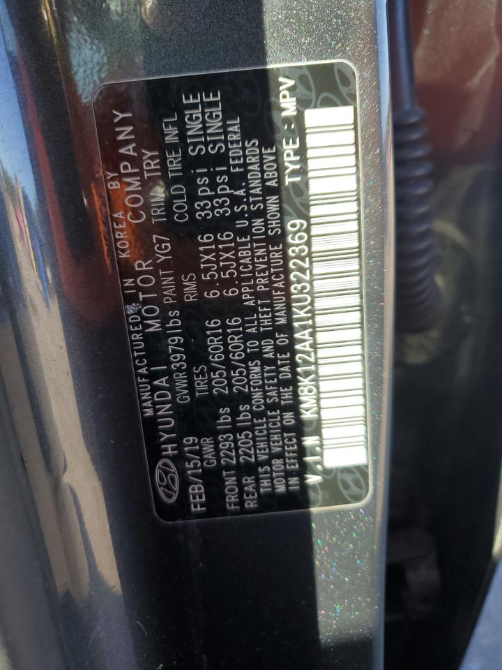 2019 Hyundai Kona VIN KM8K12AA1KU322369 Copart auction photo, front end / mechanical damage thumbnail 15