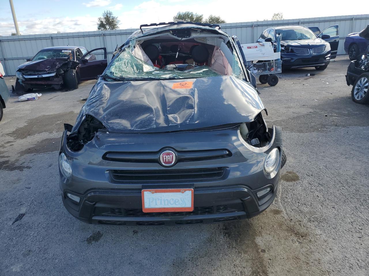 2018 Fiat 500 VIN ZFBCFXCB3JP712337 Copart auction photo, rollover damage thumbnail 5