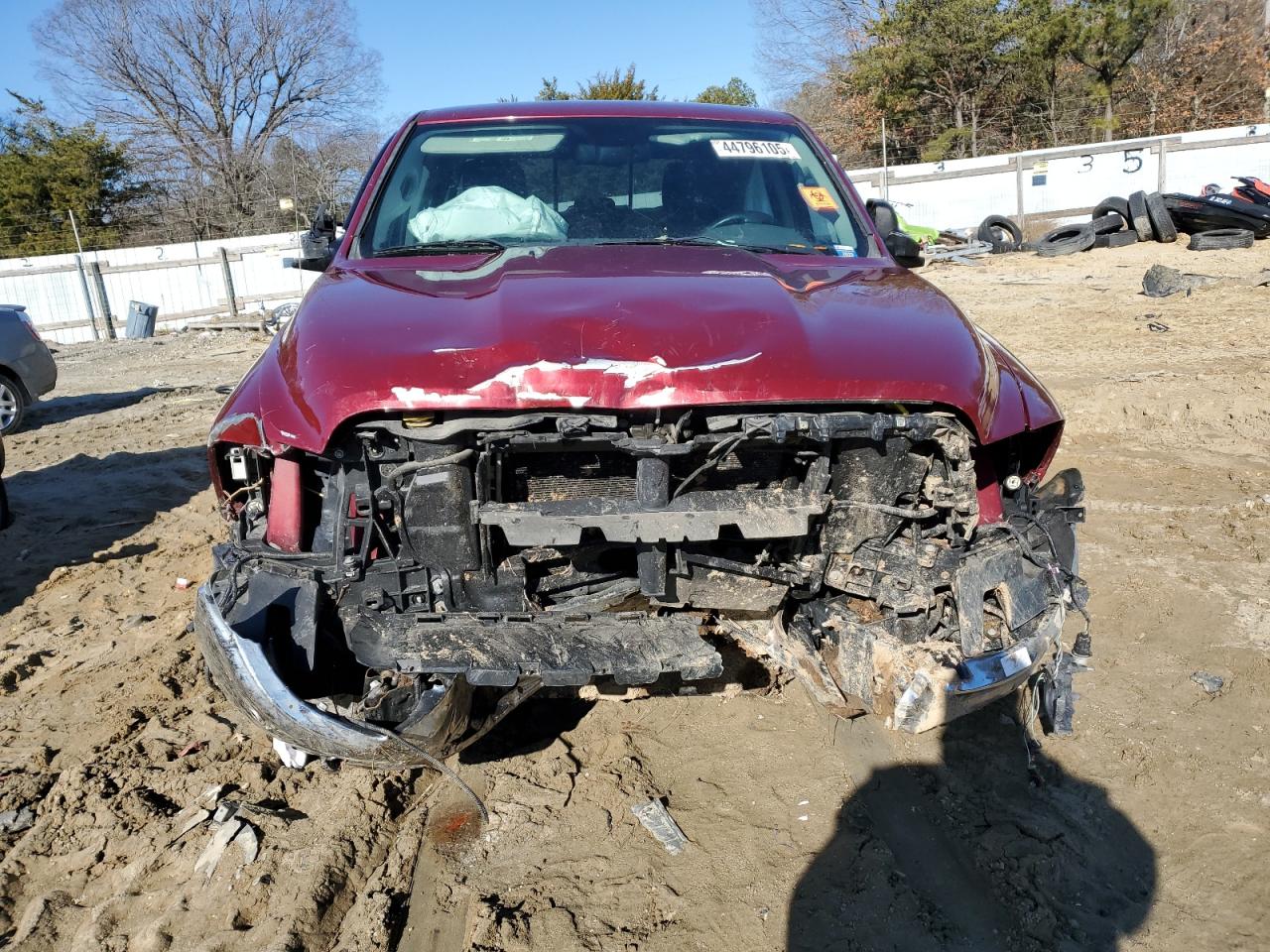 2014 RAM 1500 VIN 1C6RR7LT1ES385955 Copart auction photo, front end / rear end damage thumbnail 5