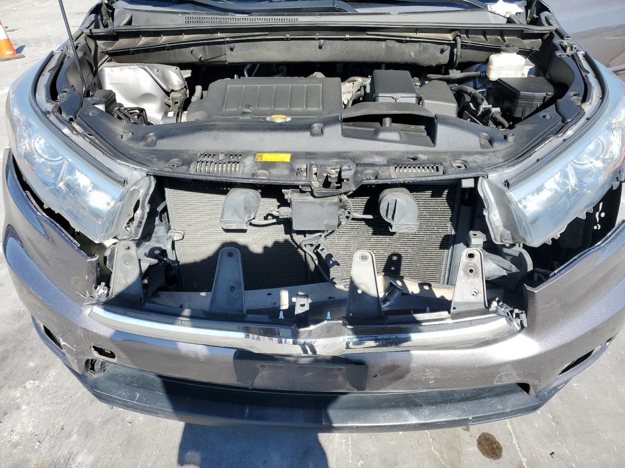 2014 Toyota Highlander VIN 5TDDKRFH8ES009823 Copart auction photo, front end damage thumbnail 12