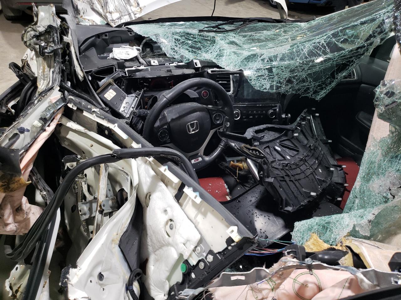 2015 Honda Civic VIN 2HGFB6E55FH700789 Copart auction photo, all over damage thumbnail 8