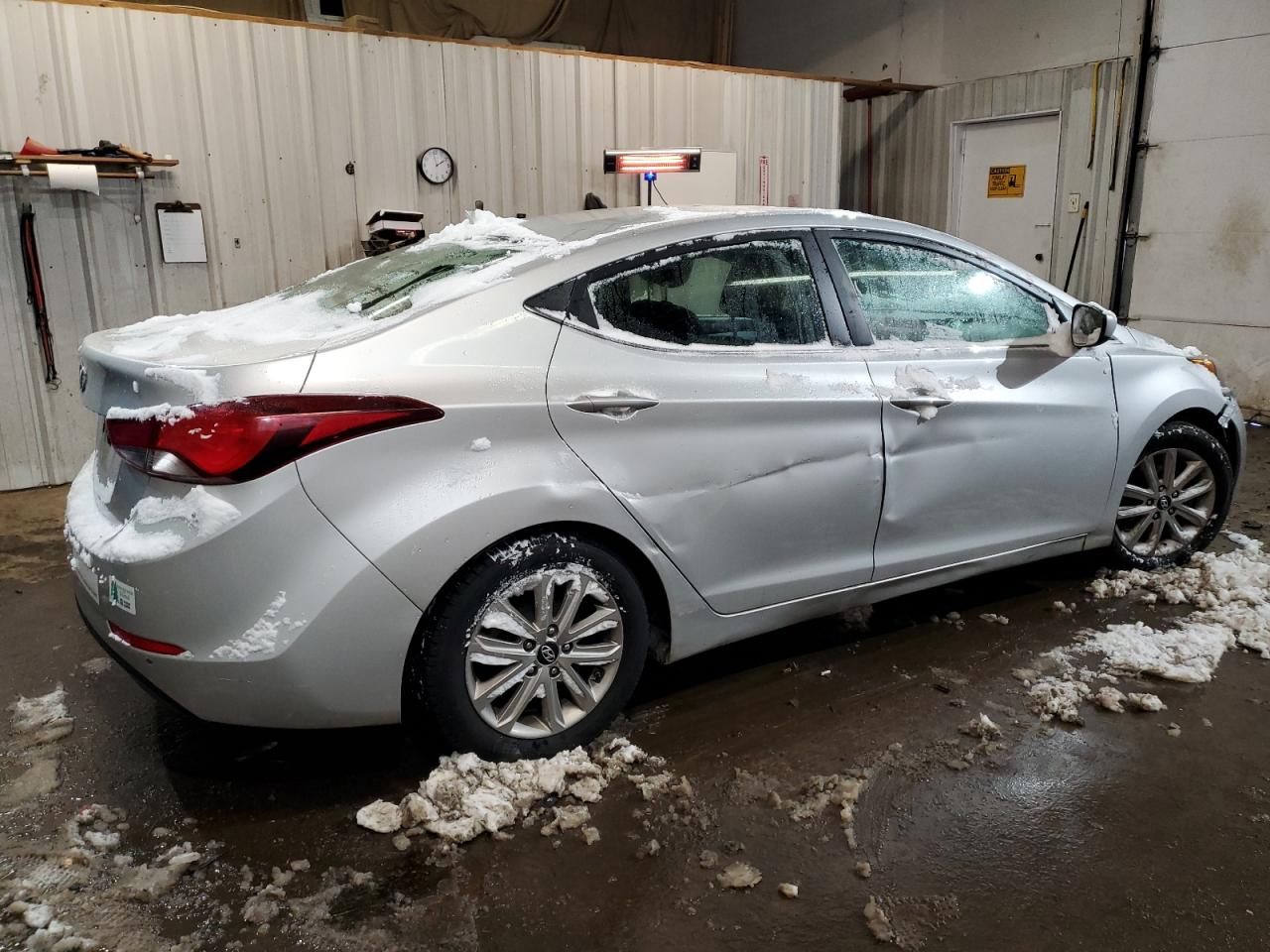 2015 Hyundai Elantra VIN 5NPDH4AE7FH597574 Copart auction photo, front end / side damage thumbnail 3