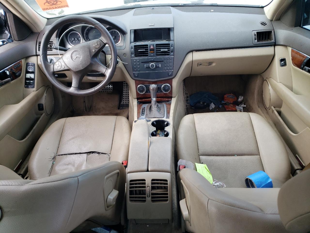 2009 Mercedes-Benz C-klasse VIN WDDGF81X29R082593 Copart auction photo, front end / side damage thumbnail 8