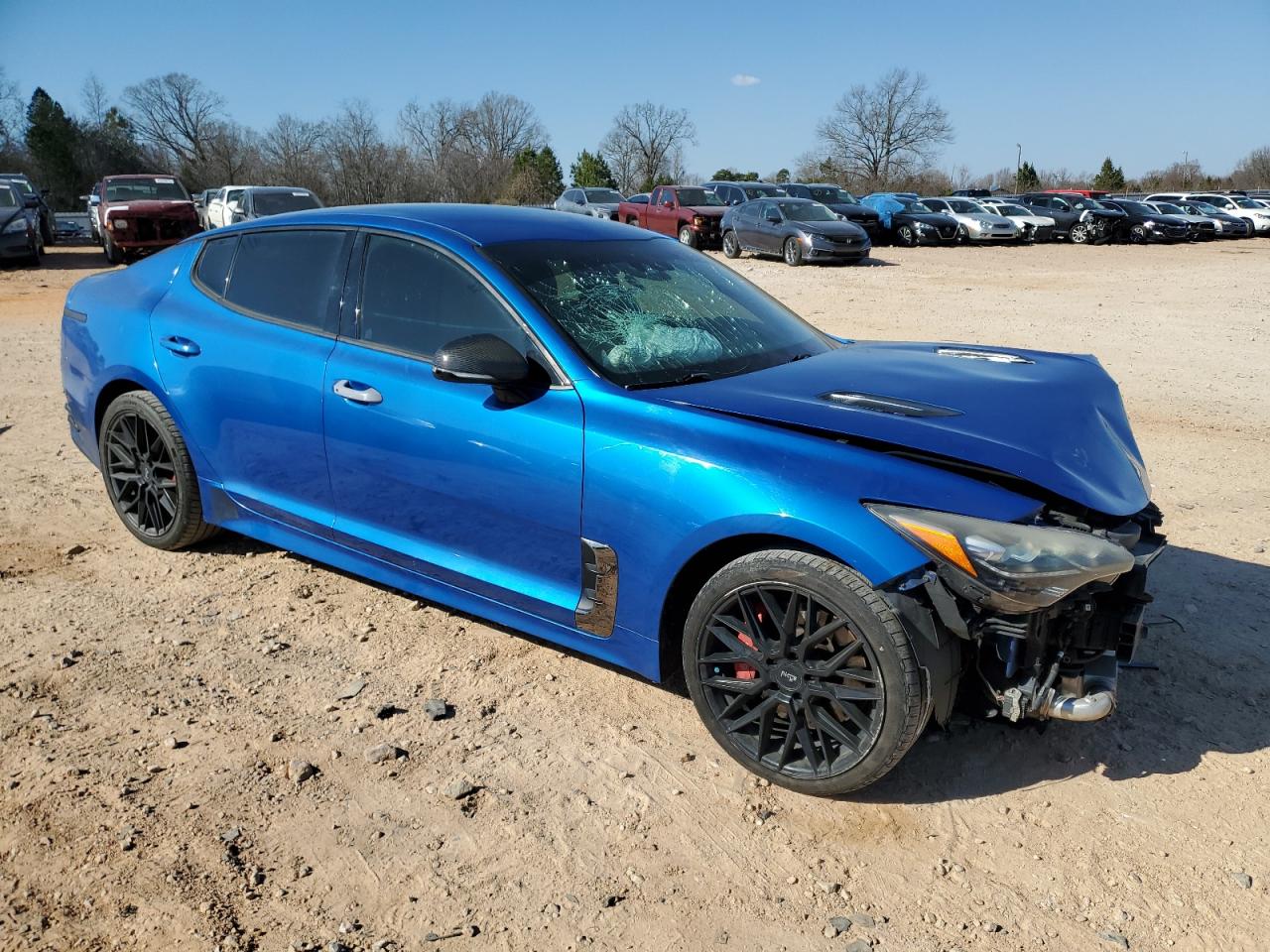 2018 KIA Stinger VIN KNAE35LC8J6013008 Copart auction photo, front end / mechanical damage thumbnail 4