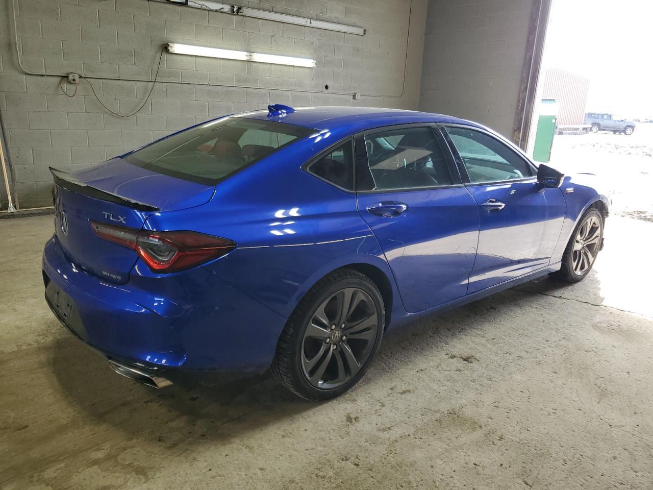 2023 Acura TLX VIN 19UUB6F55PA000373 Copart auction photo, front end / side damage thumbnail 3