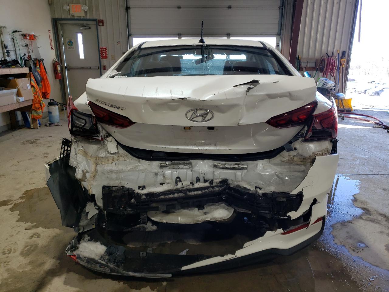 2019 Hyundai Accent VIN 3KPC24A38KE062800 Copart auction photo, front end / rear end damage thumbnail 6