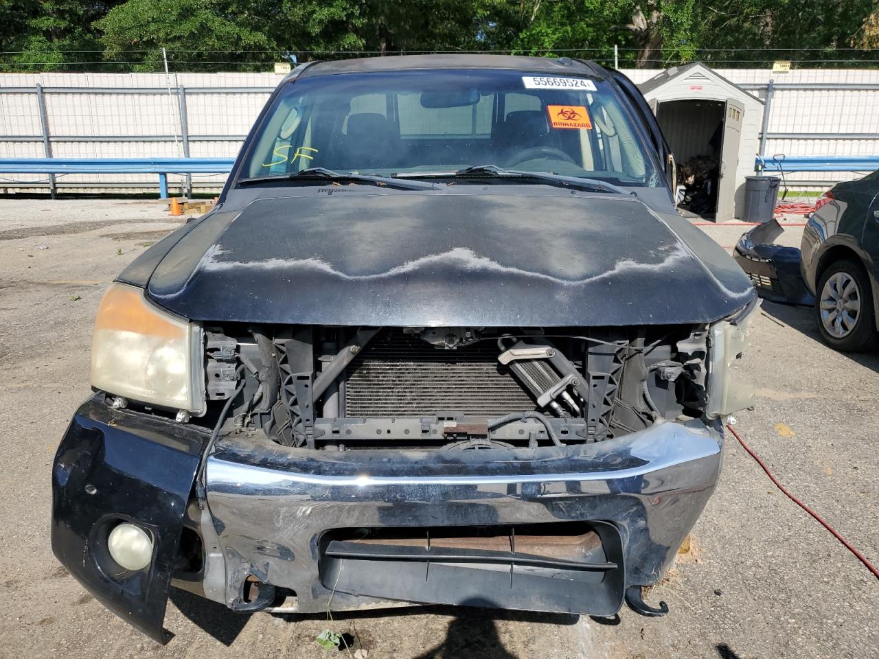 2008 Nissan Titan VIN 1N6BA07D08N305976 Copart auction photo, side / front end damage thumbnail 5