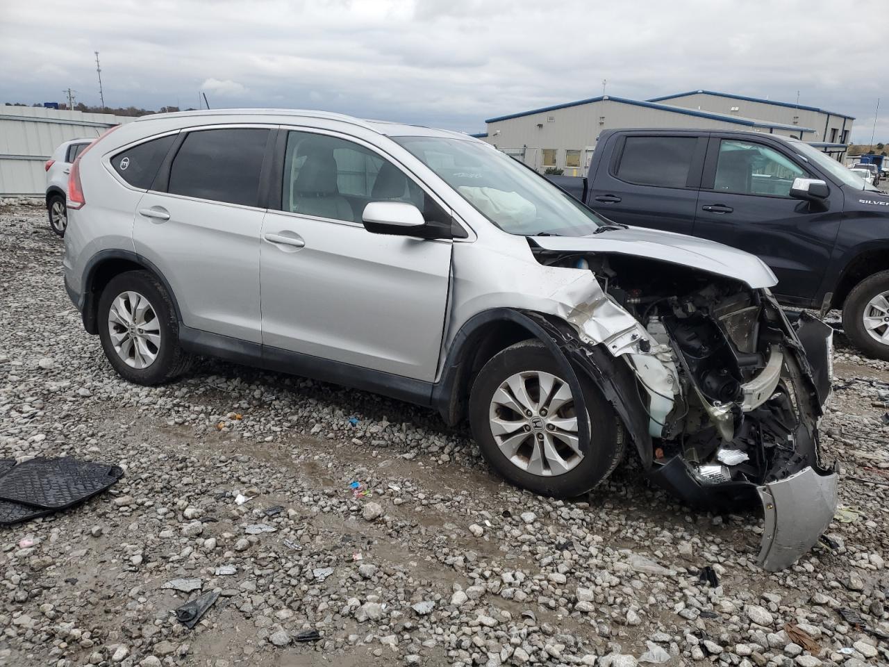 2012 Honda CR-V VIN 2HKRM3H72CH508105 Copart auction photo, front end / side damage thumbnail 4