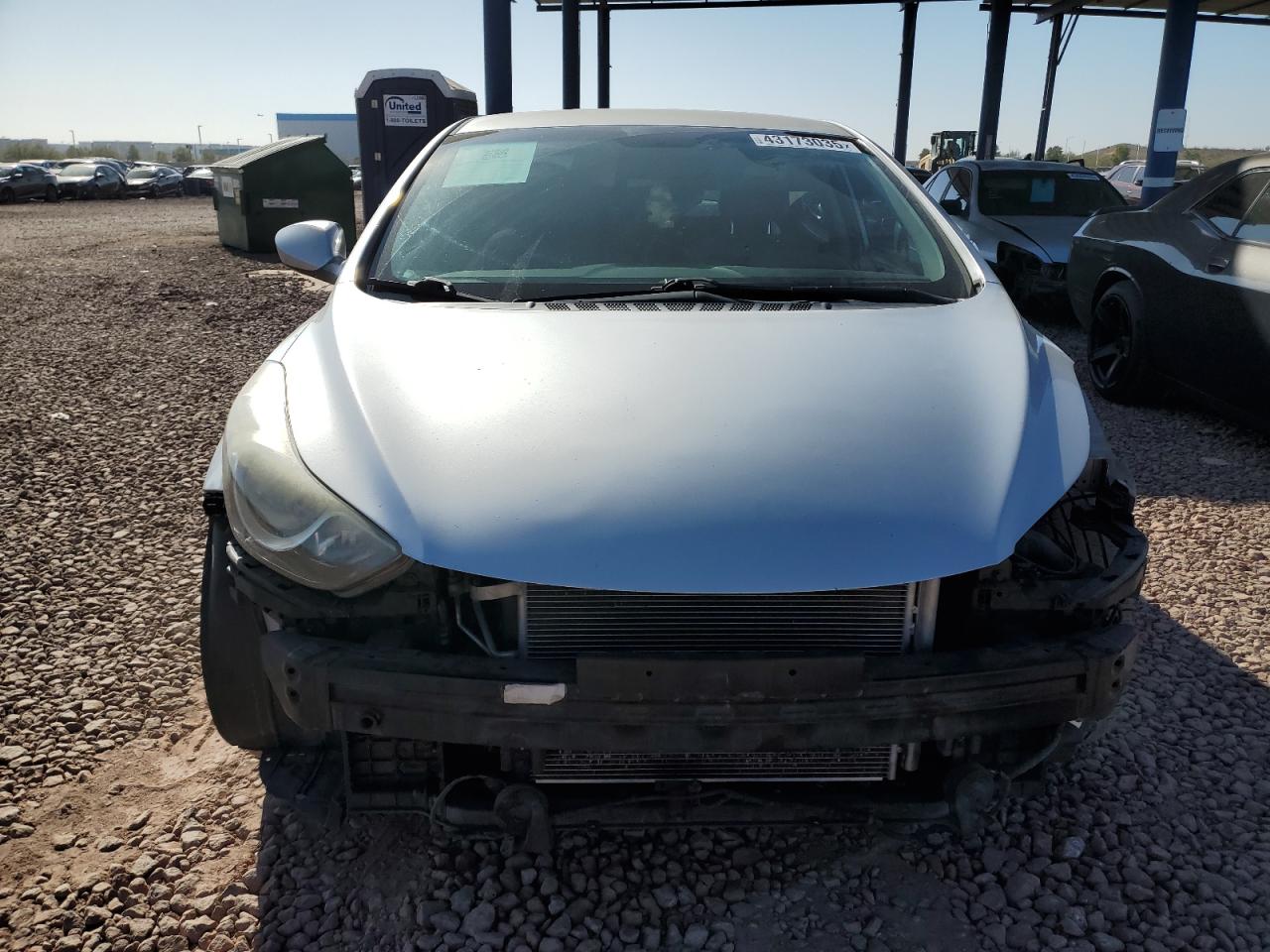 2013 Hyundai Elantra VIN 5NPDH4AE9DH346519 Copart auction photo, side / rear end damage thumbnail 5