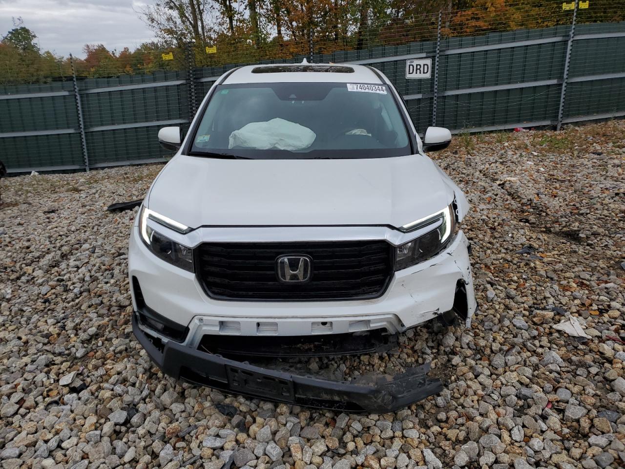 2022 Honda Ridgeline VIN 5FPYK3F70NB028299 Copart auction photo, front end damage thumbnail 5