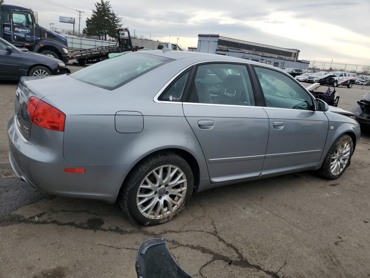 2008 Audi A4 VIN WAUDF78EX8A131741 Copart auction photo, front end / side damage thumbnail 3
