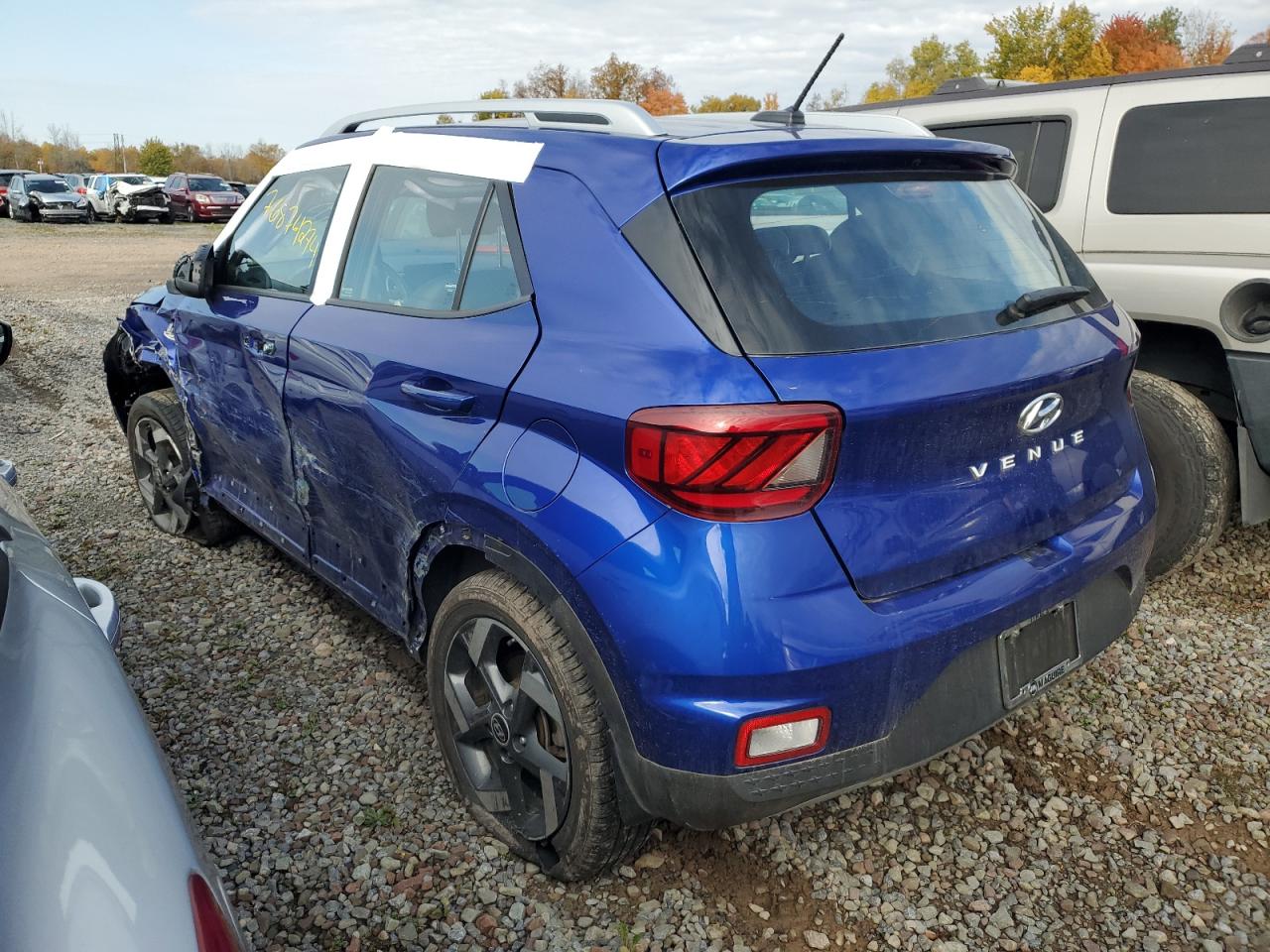 2023 Hyundai Venue VIN KMHRC8A35PU265565 Copart auction photo, side / front end damage thumbnail 2