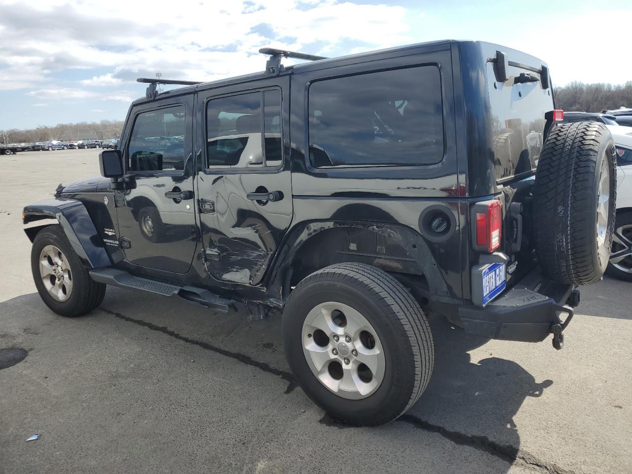 2014 Jeep Wrangler VIN 1C4HJWEG5EL282537 Copart auction photo, side damage thumbnail 2