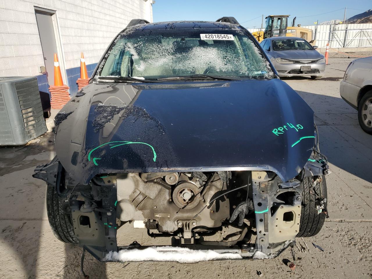 2012 Subaru Outback VIN 4S4BRELCXC2202124 Copart auction photo, front end / all over damage thumbnail 5