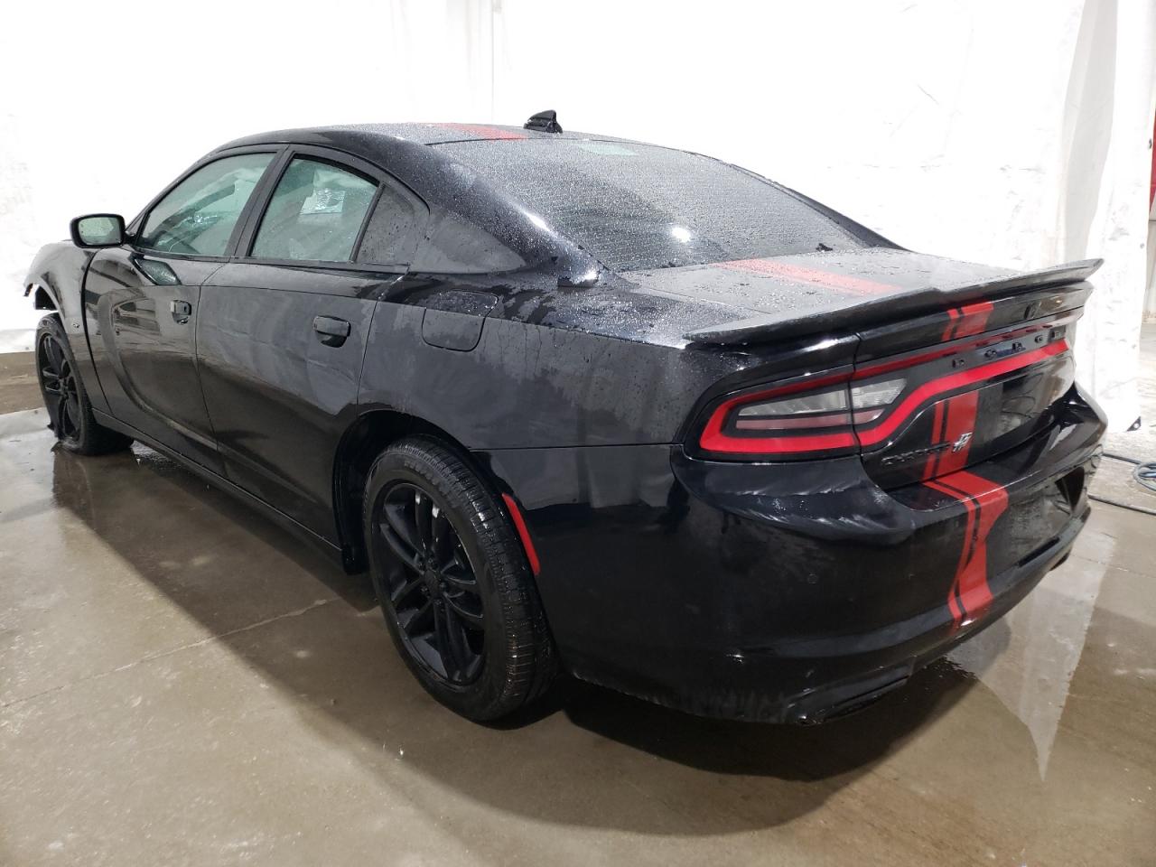 2018 Dodge Charger VIN 2C3CDXJG2JH235555 Copart auction photo, front end / side damage thumbnail 2