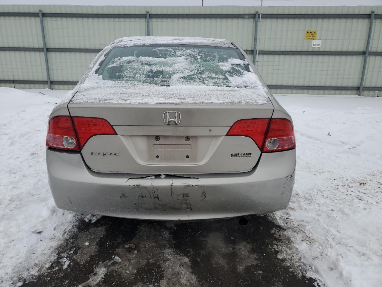 2006 Honda Civic VIN 1HGFA16566L058834 Copart auction photo, rear end / normal wear damage thumbnail 6