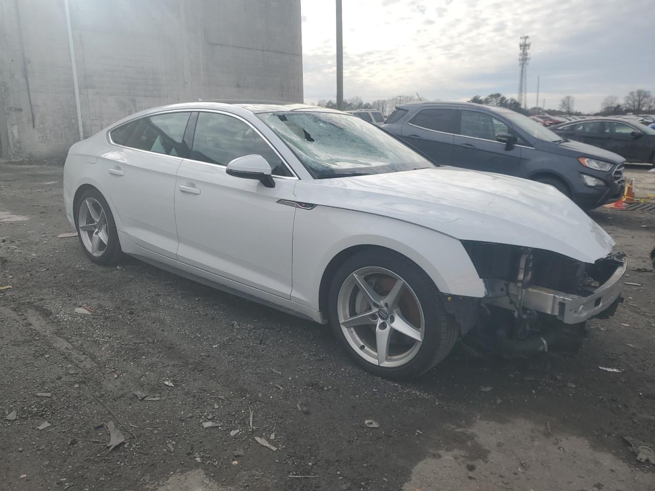 2019 Audi A5 VIN WAUENCF57KA046852 Copart auction photo, front end damage thumbnail 4
