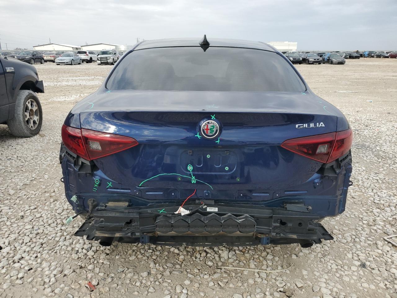 2019 Alfa Romeo Giulia VIN ZARFAMAN7K7599827 Copart auction photo, rear end damage thumbnail 6