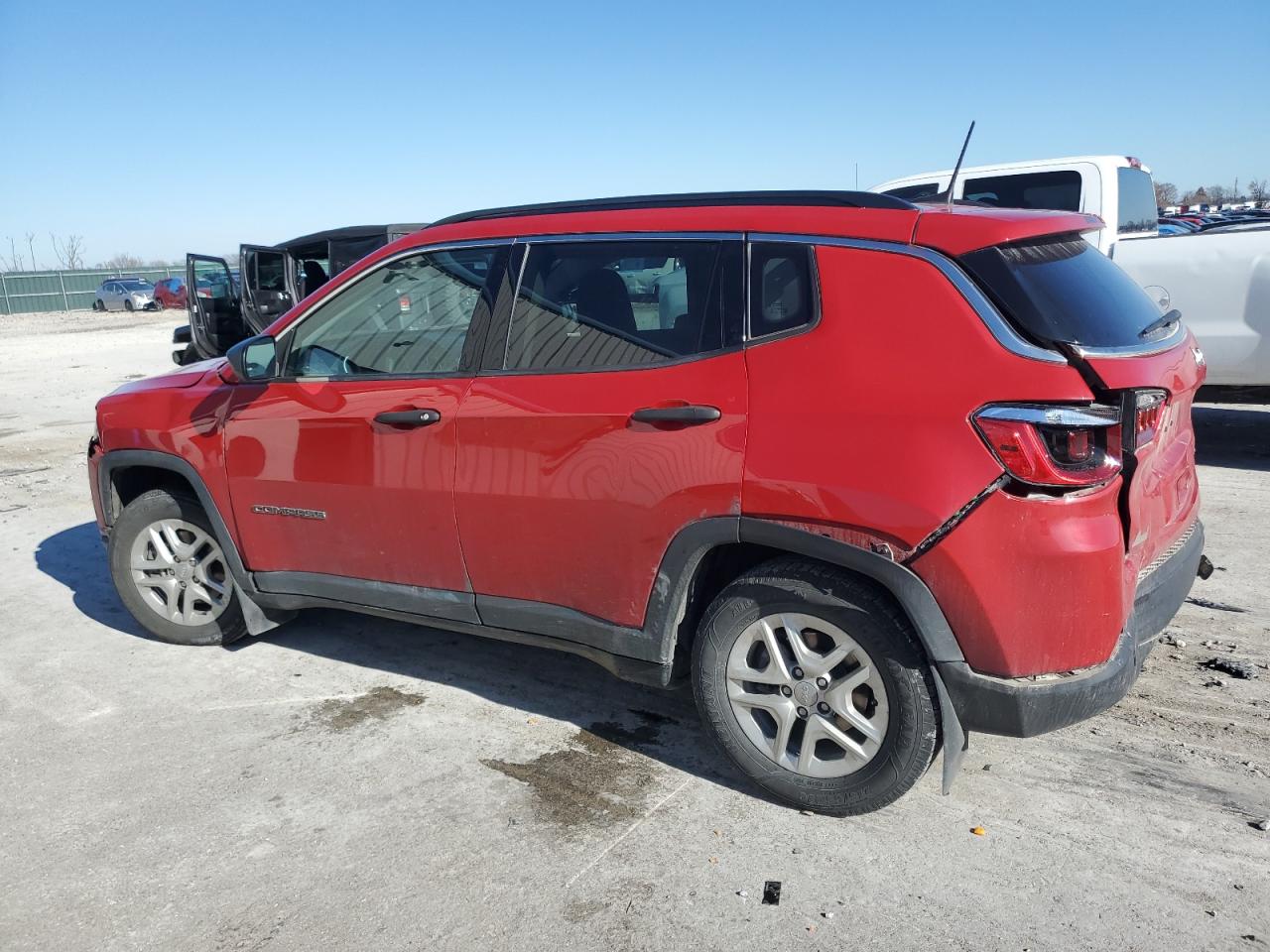 2021 Jeep Compass VIN 3C4NJCABXMT505136 Copart auction photo, rear end / front end damage thumbnail 2