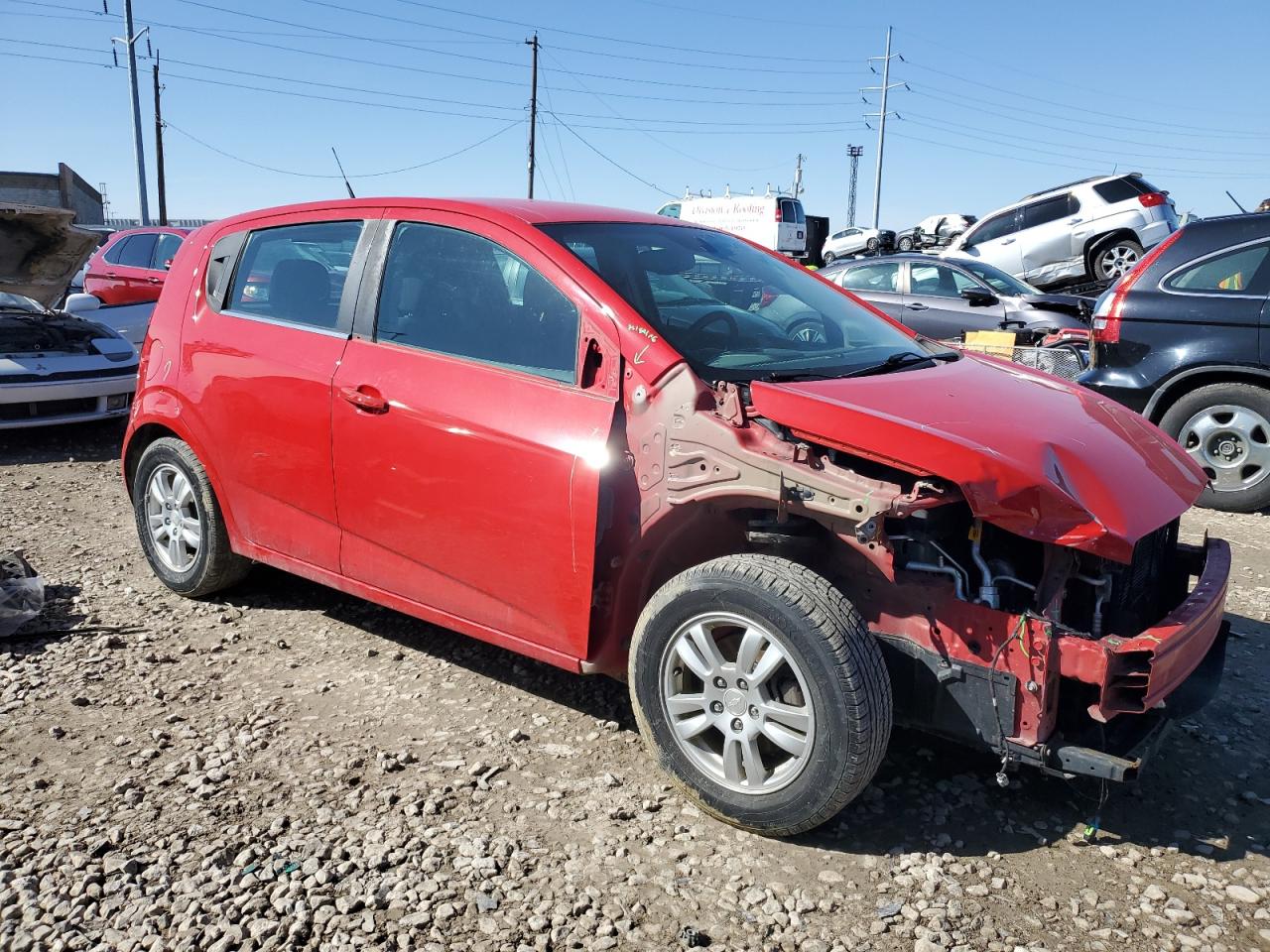 2013 Chevrolet Sonic VIN 1G1JC6SH1D4160669 Copart auction photo, front end / minor dent/scratches damage thumbnail 4