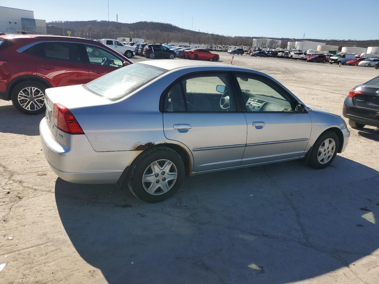 2003 Honda Civic VIN 2HGES16503H552964 Copart auction photo, side / front end damage thumbnail 3