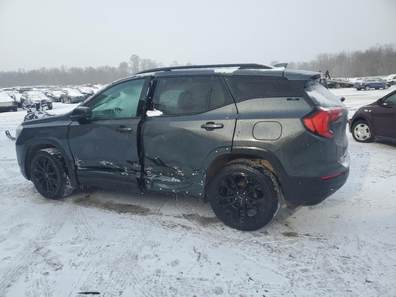 2020 GMC Terrain VIN 3GKALTEVXLL163414 Copart auction photo, side damage thumbnail 2