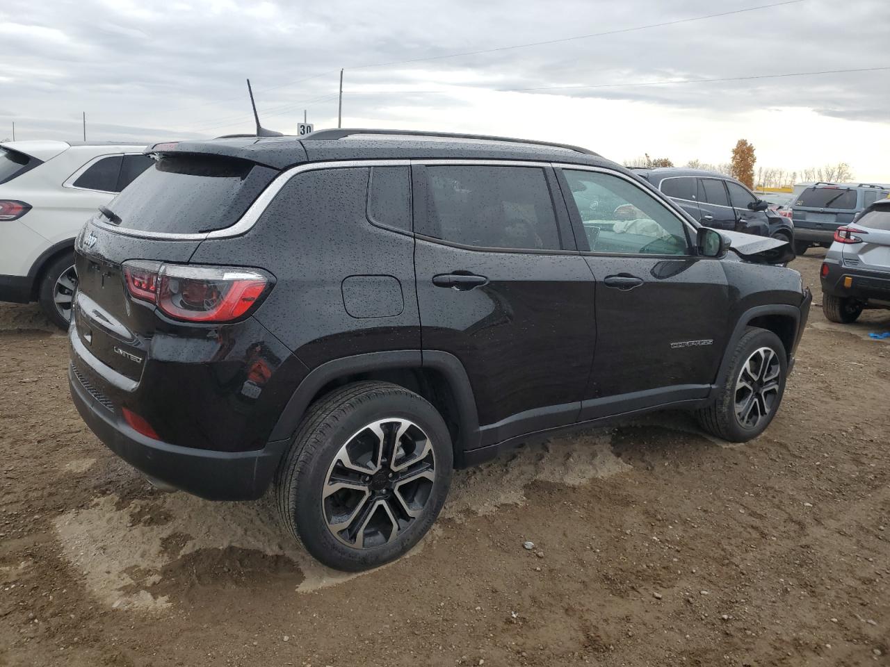 2022 Jeep Compass VIN 3C4NJDCB1NT153892 Copart auction photo, front end / side damage thumbnail 3