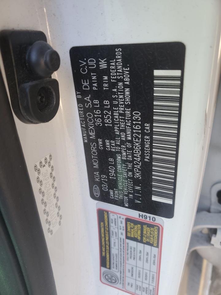 2019 KIA Rio VIN 3KPA24AB6KE216130 Copart auction photo, all over damage thumbnail 13