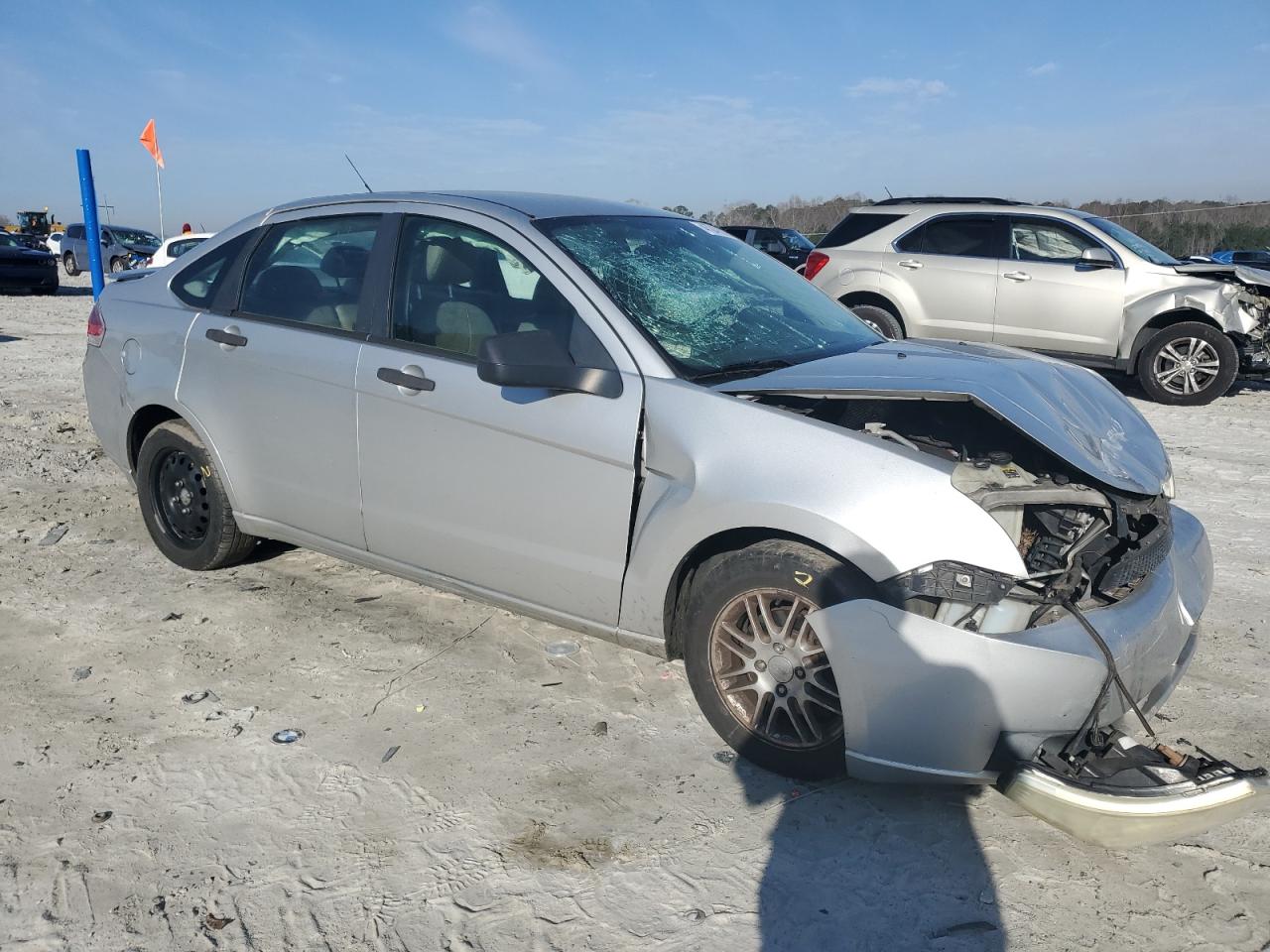 2010 Ford Focus VIN 1FAHP3FN2AW176202 Copart auction photo, front end / side damage thumbnail 4