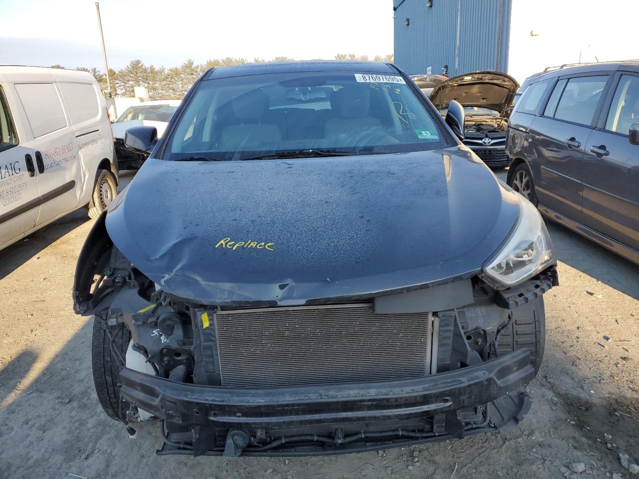 2013 Hyundai Santa Fe VIN 5XYZT3LB9DG011642 Copart auction photo, front end damage thumbnail 5
