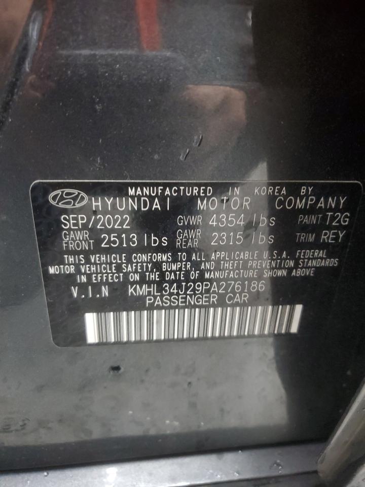 2023 Hyundai Sonata VIN KMHL34J29PA276186 Copart auction photo, front end / rear end damage thumbnail 13