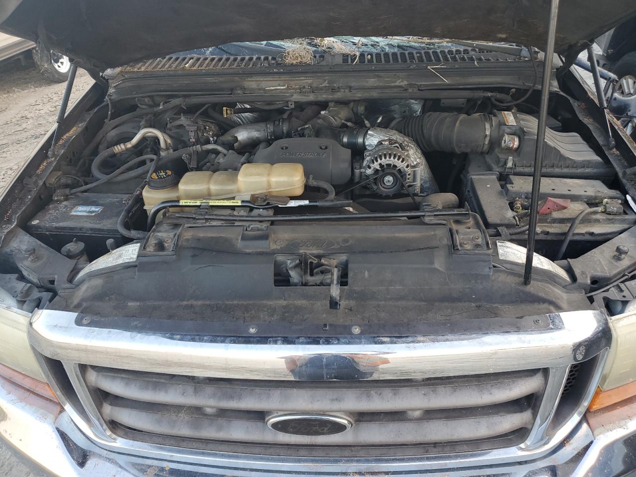 2001 Ford F350 VIN 1FTWW33FX1EA04510 Copart auction photo, top/roof damage thumbnail 11