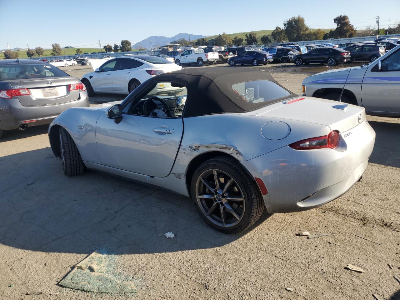 2016 Mazda MX-5 VIN JM1NDAD75G0106218 Copart auction photo, rear end / side damage thumbnail 2