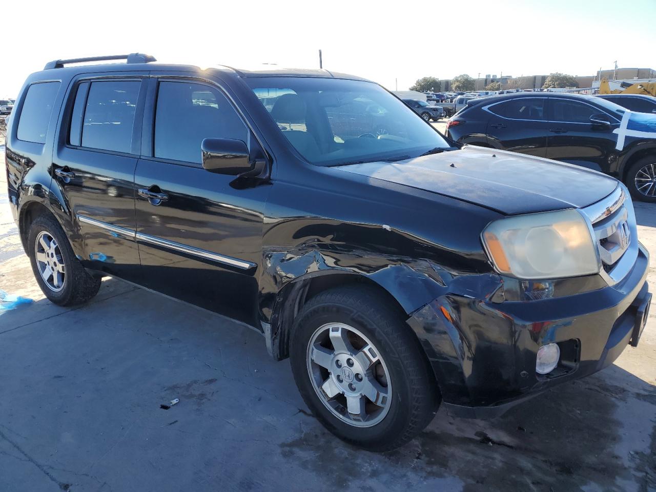 2010 Honda Pilot VIN 5FNYF3H99AB007053 Copart auction photo, front end / side damage thumbnail 4