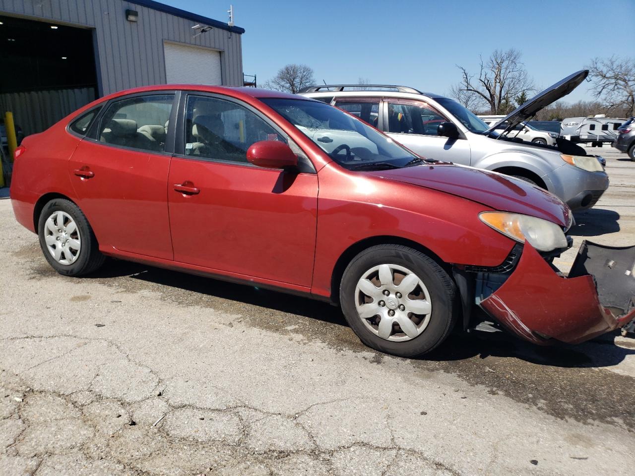 2008 Hyundai Elantra VIN KMHDU46D78U497345 Copart auction photo, front end / hail damage thumbnail 4