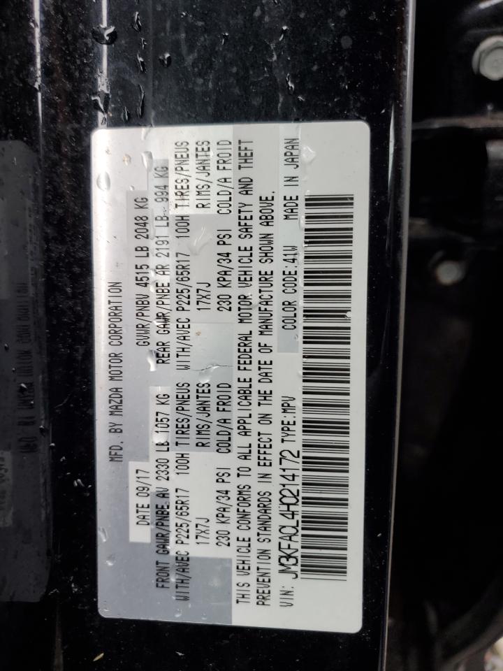 2017 Mazda CX-5 VIN JM3KFACL4H0214172 Copart auction photo, all over damage thumbnail 13