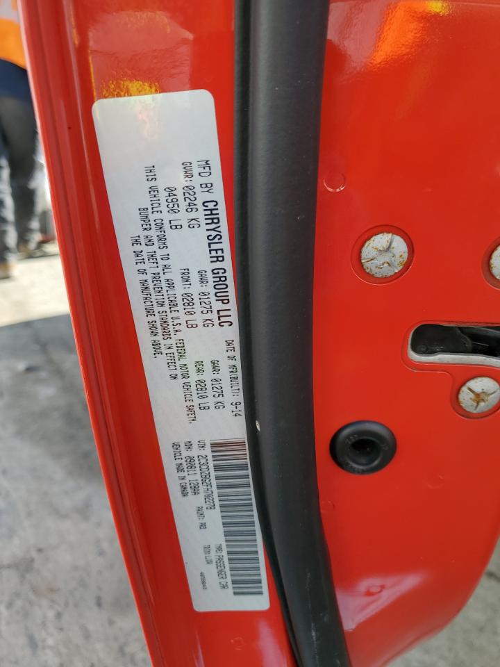 2015 Dodge Challenger VIN 2C3CDZBG2FH702278 Copart auction photo, minor dent/scratches damage thumbnail 12