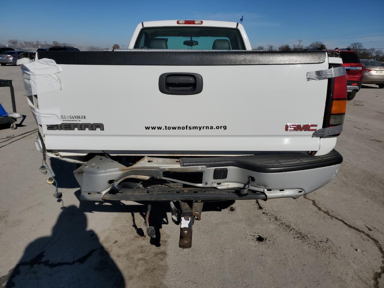 2007 GMC Sierra VIN 1GTEC14VX7Z108351 Copart auction photo, rear end damage thumbnail 6