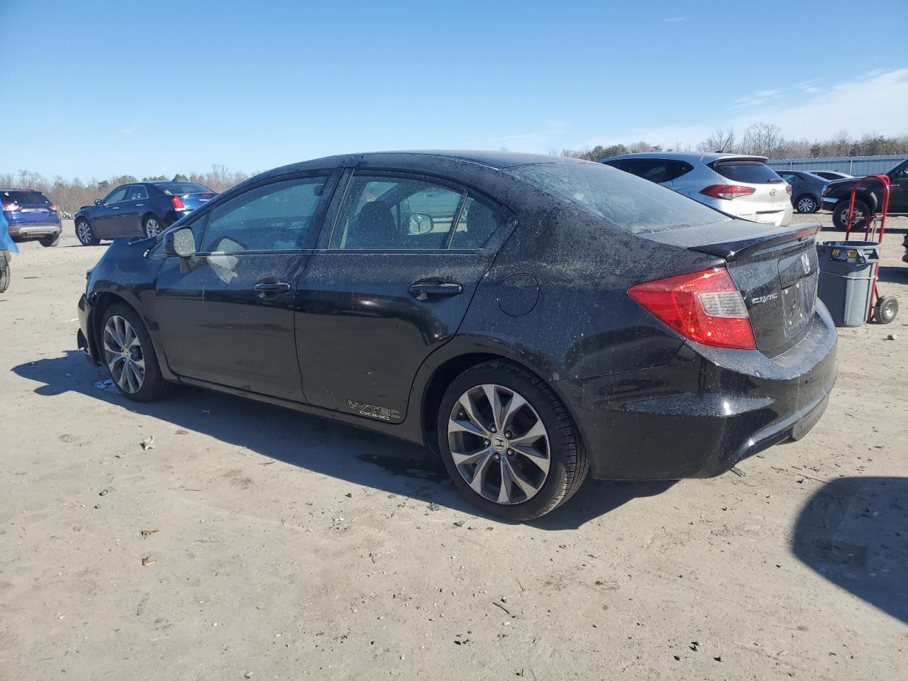 2012 Honda Civic VIN 2HGFB6E59CH702153 Copart auction photo, front end / minor dent/scratches damage thumbnail 2