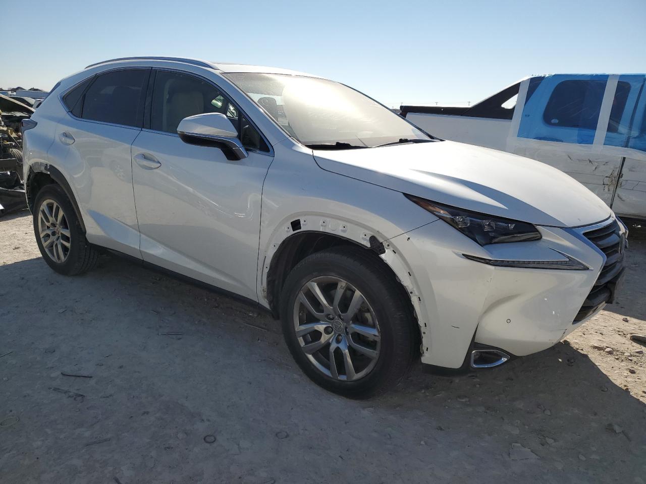 2015 Lexus NX VIN JTJBARBZ0F2008521 Copart auction photo, all over damage thumbnail 4
